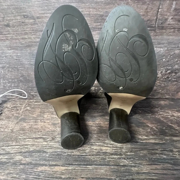 Ted Baker Black Heeled Boots with Chunky Heel and Rounded Toe - Picture 6 of 7